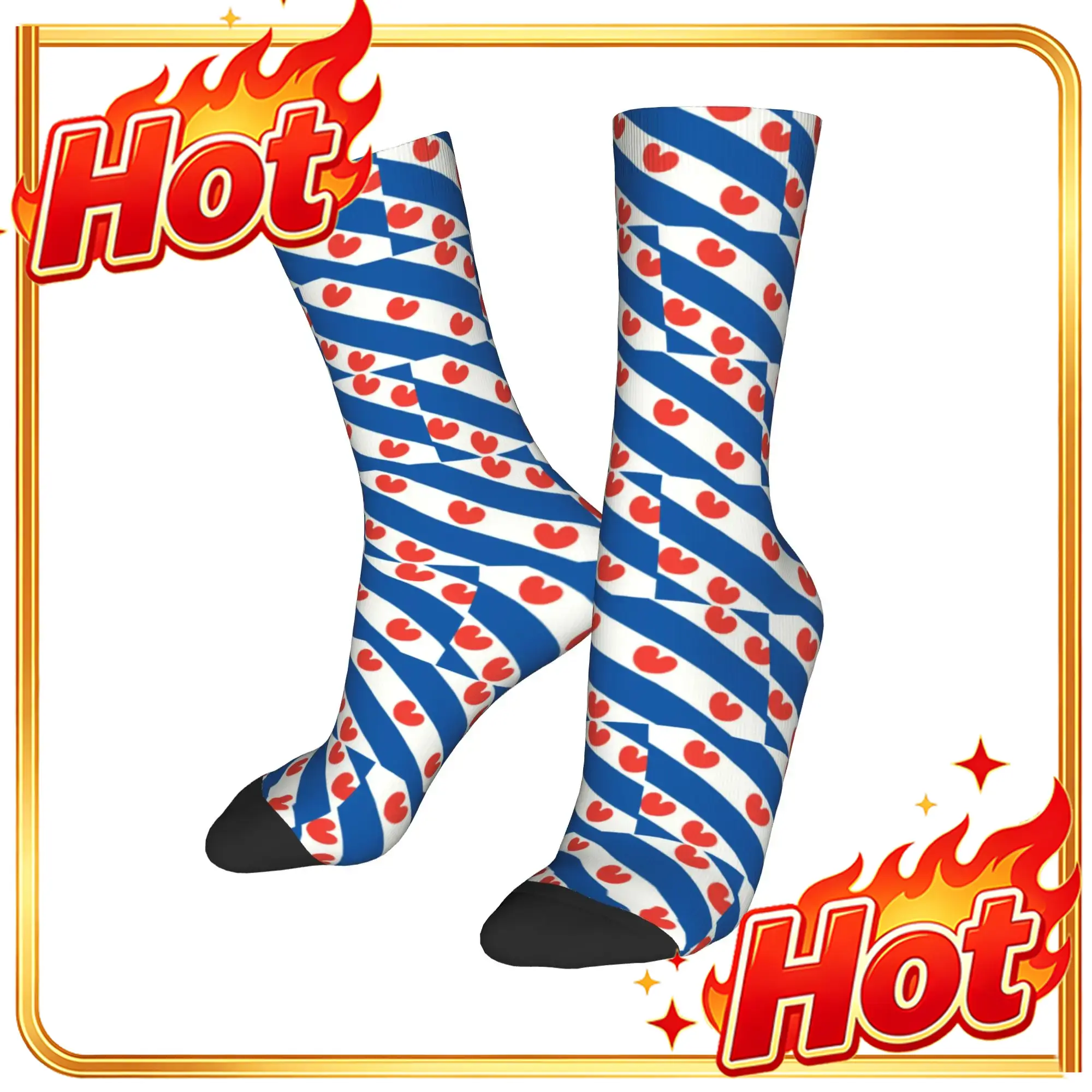 Dress Sock Men - Kaus Kaki Pria dengan Motif Bendera
