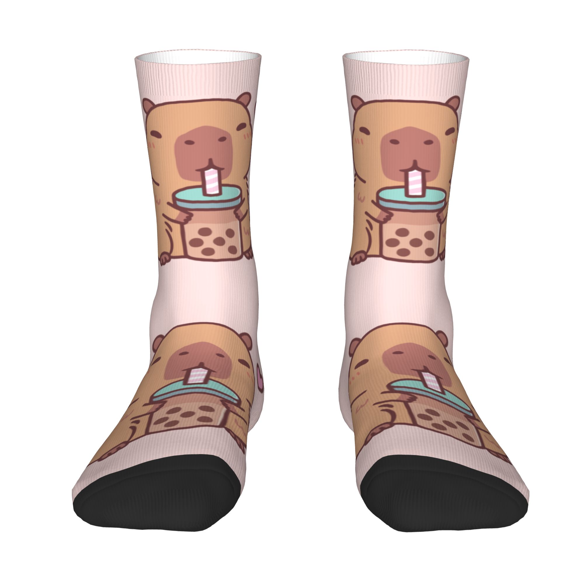 Dress Sock Men - Kaos Kaki Pria Motif Kapibara Lucu