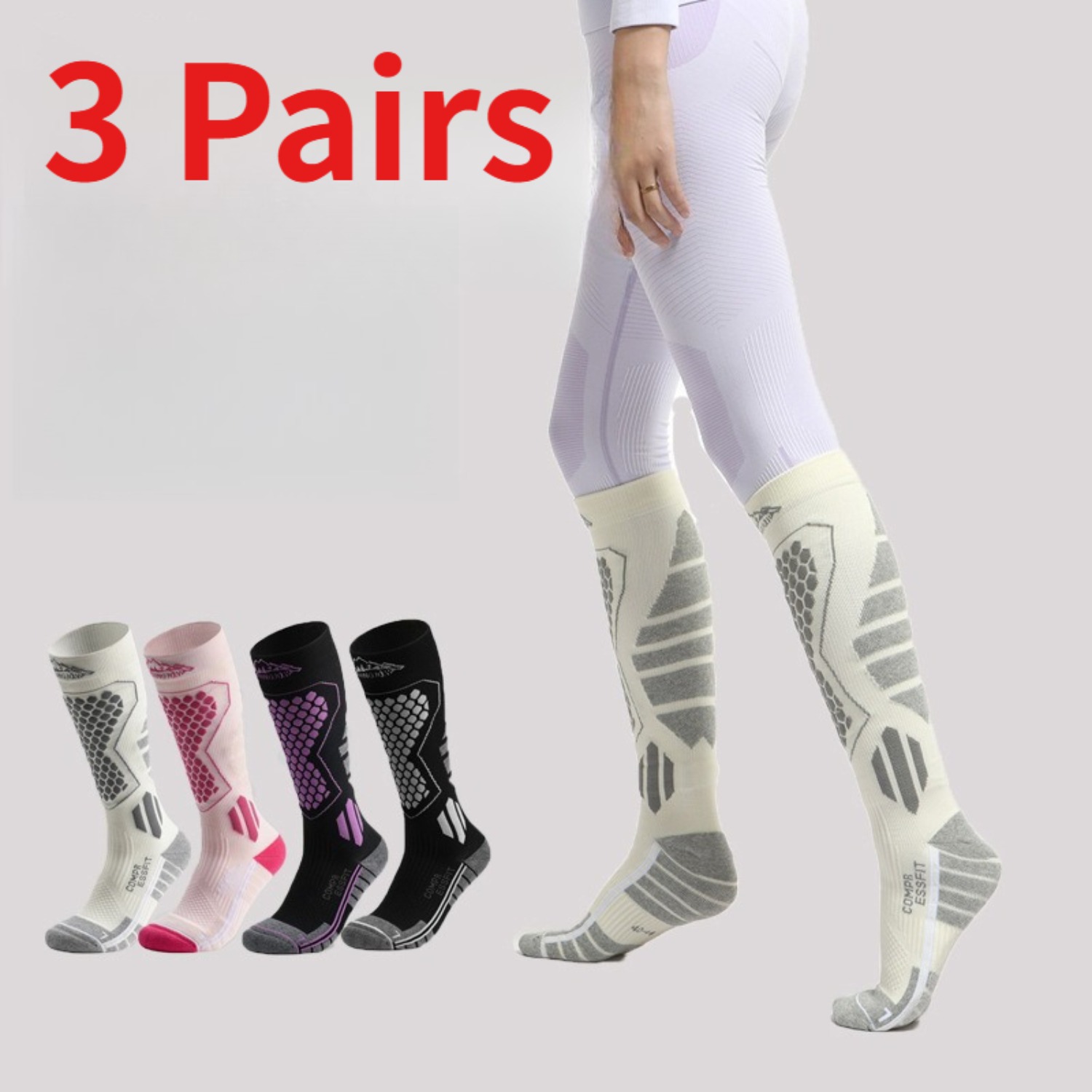 3 Pasang Kaus Kaki Ski Musim D - Thermal Sock Winter ulasan dan harga