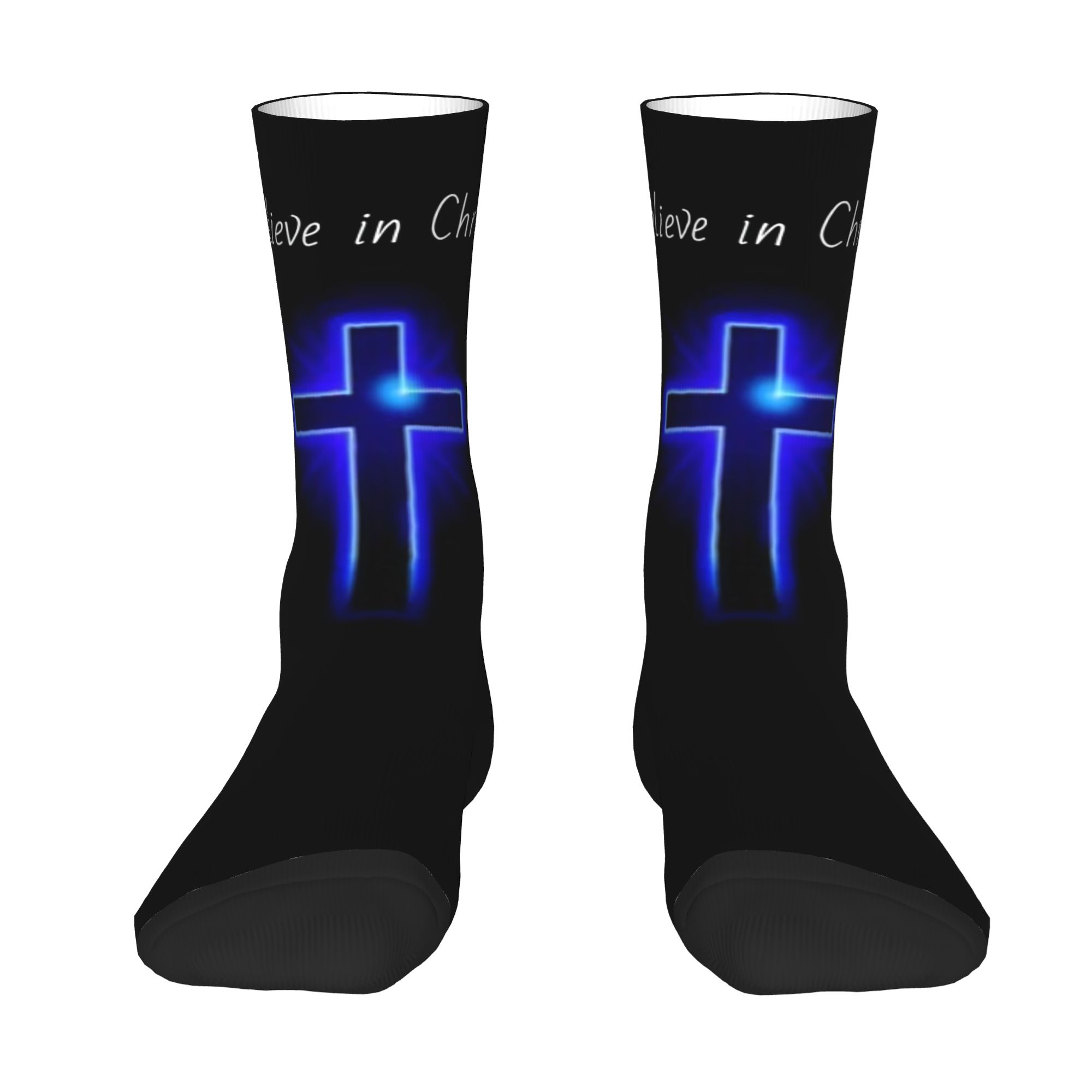 Kaos Kaki Custom Believe Jesus - Dress Sock Men ulasan dan harga